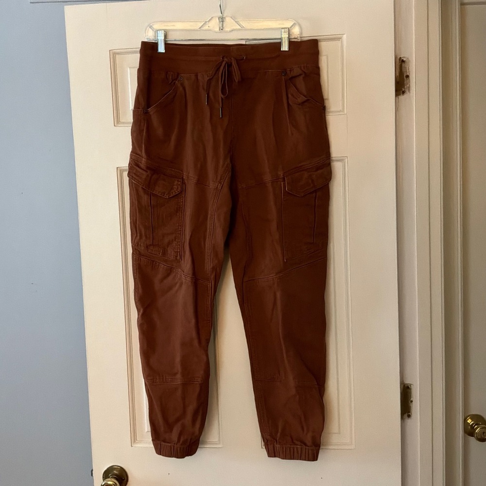 Duluth Trading Fire Hose Flex Shift Joggers Rust Brown 12 Work Utility Outdoor